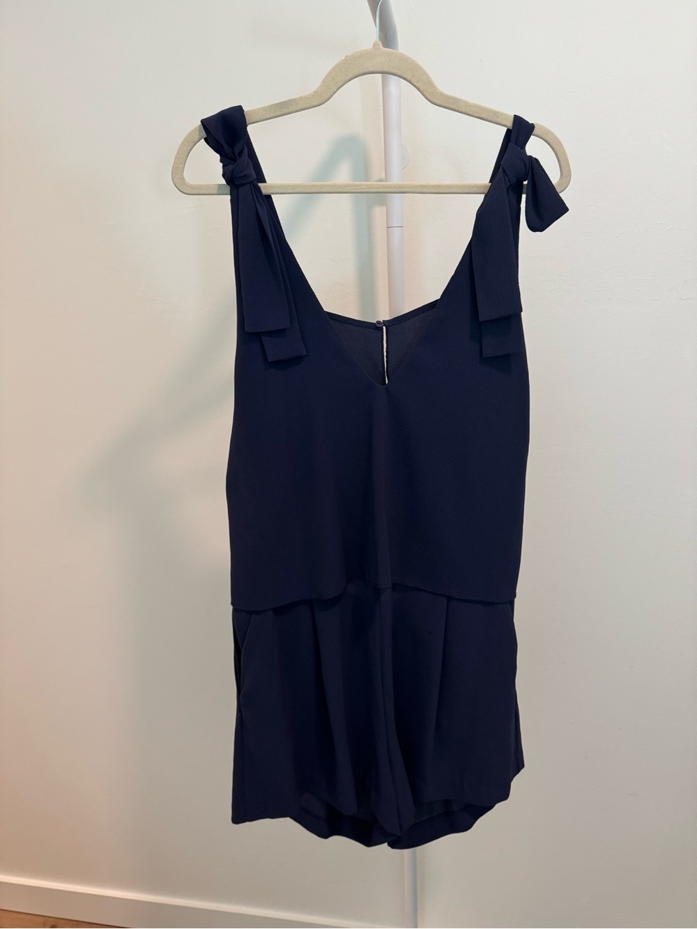 H&M Navy Blue Tie-Shoulder Romper
